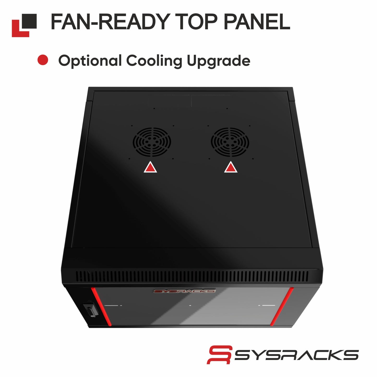 Sysracks 6U Wall Mount Server Rack Cabinet, 19” Network Enclosure, 24” Deep, Locking Glass Door, Custom-Ready IT Rack