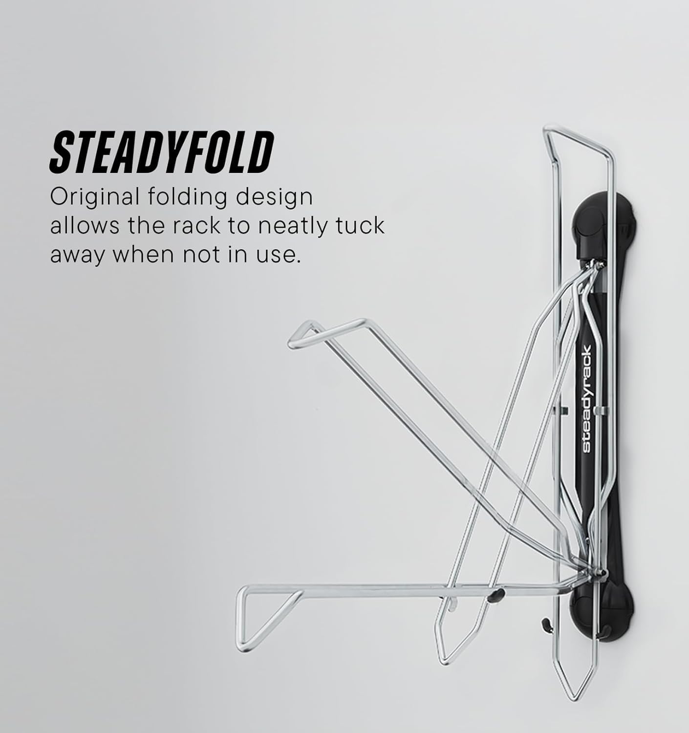 Steadyrack Fat Tire Bike Rack – Vertical Wall Mount Storage for Fat Bikes with 2.8”–4.5” Wide Tires – Space-Saving Pivot Design for Garage or Home