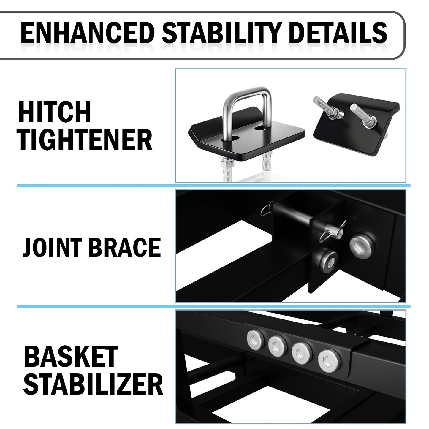 ZUIWAN 2-Bike Hitch Rack for 2" Receiver - Convertible Bike Carrier & Cargo Carrier Platform, Heavy-Duty Hitch Mount Bicycle Rack for Cars, SUVs, Trucks