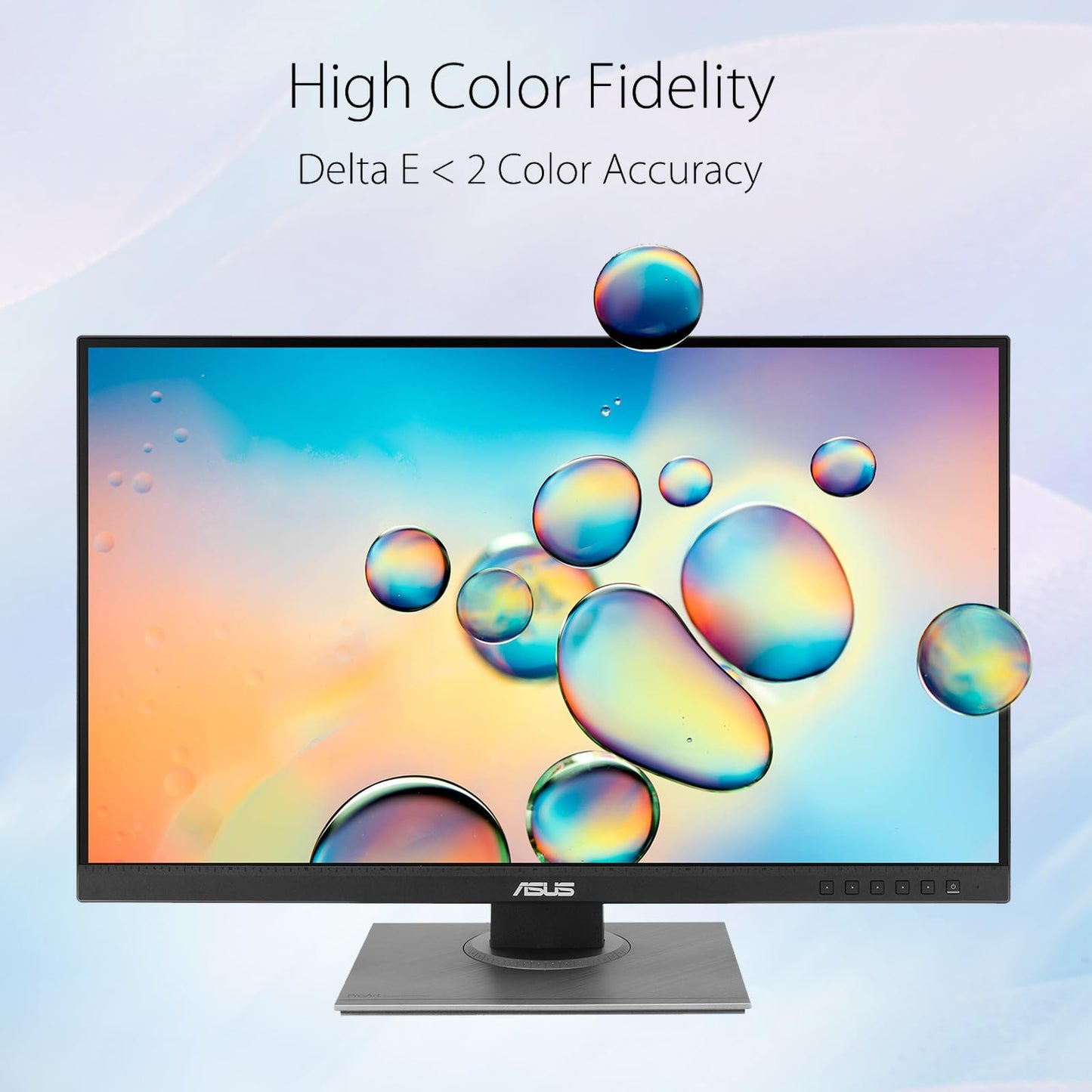 ASUS ProArt 27" QHD Monitor, 1440P IPS Display, 100% sRGB|Rec. 709, Delta E < 2 Color Accuracy, Calman Verified, DP HDMI Mini DP DVI USB Hub, Ergonomic Tilt Swivel Pivot Height Adjustable Stand