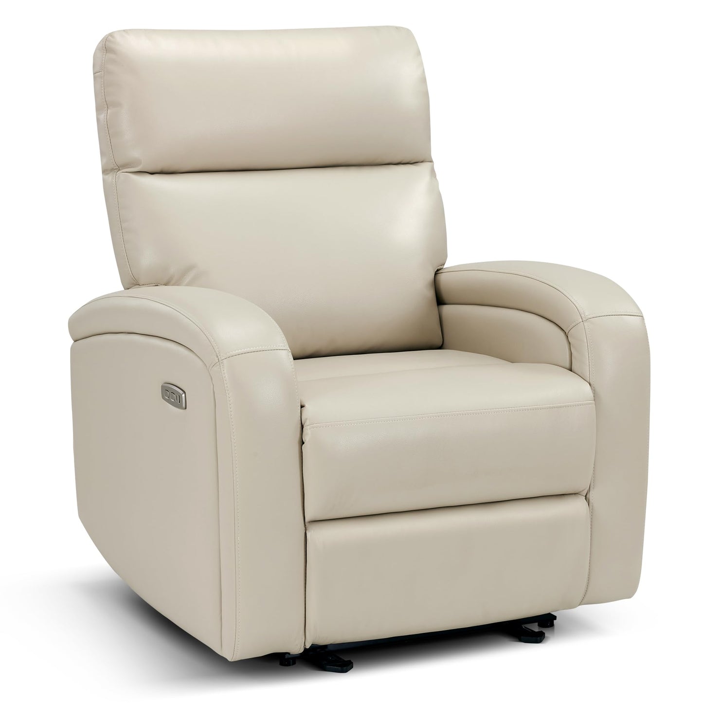 MCombo Zero Wall Recliner Chair, Power Wall Hugger Recliner with USB & Type-C Dual Charge Ports, for Small Space, Living Room, RV PR644 (Beige)