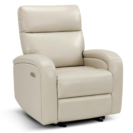 MCombo Zero Wall Recliner Chair, Power Wall Hugger Recliner with USB & Type-C Dual Charge Ports, for Small Space, Living Room, RV PR644 (Beige)