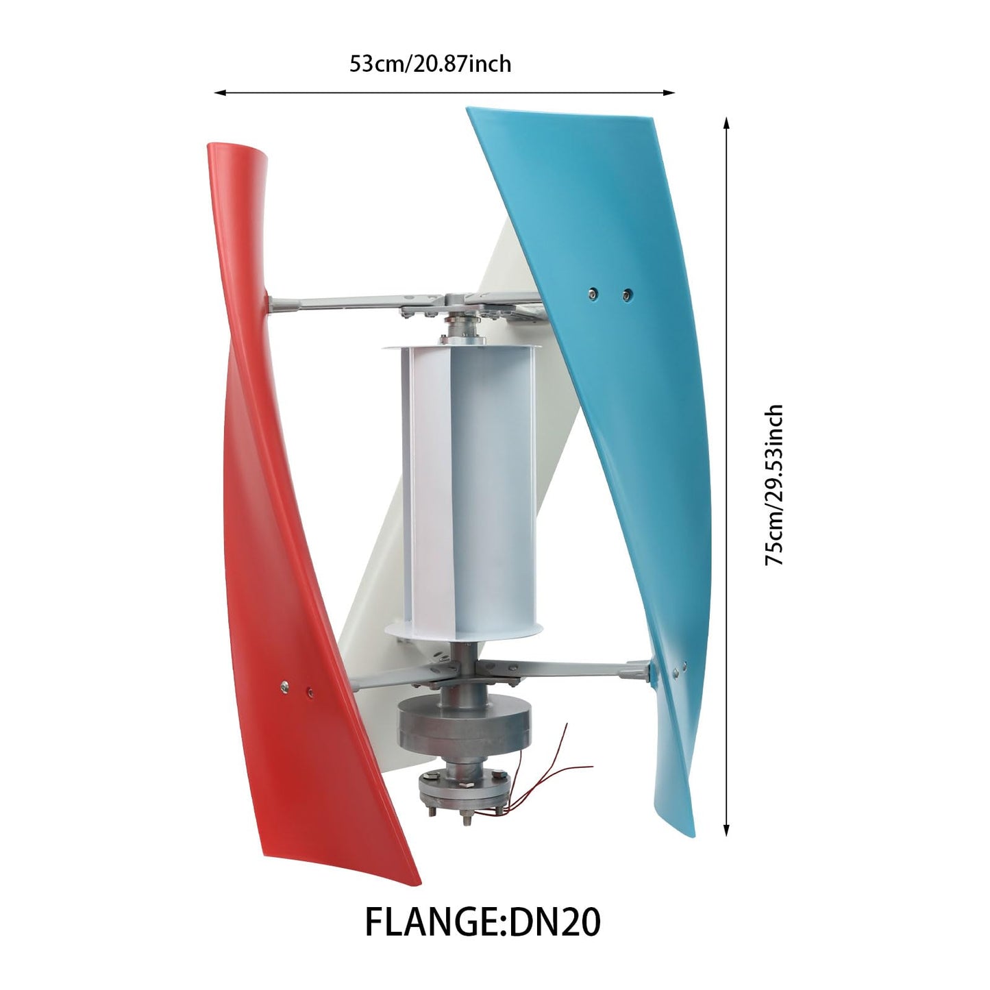 BANEBONE Vertical Wind Turbine 100W, 4-Blade Wind Generator Kit with Auxiliary Wind Wheel & MPPT Controller, 30dB Low Noise, IP67 Waterproof, 12V/24V for Home, Boat, RV & Off-Grid Power (12.0, Volts)