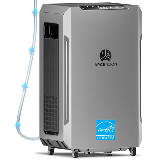 ARGENDON 70 PPD Energy Star Dehumidifier for Basement, Commercial Dehumidifier with Pump and Drain Hose - High-Capacity Moisture and Humidity Control for Homes, Industrial Use, and Large Space