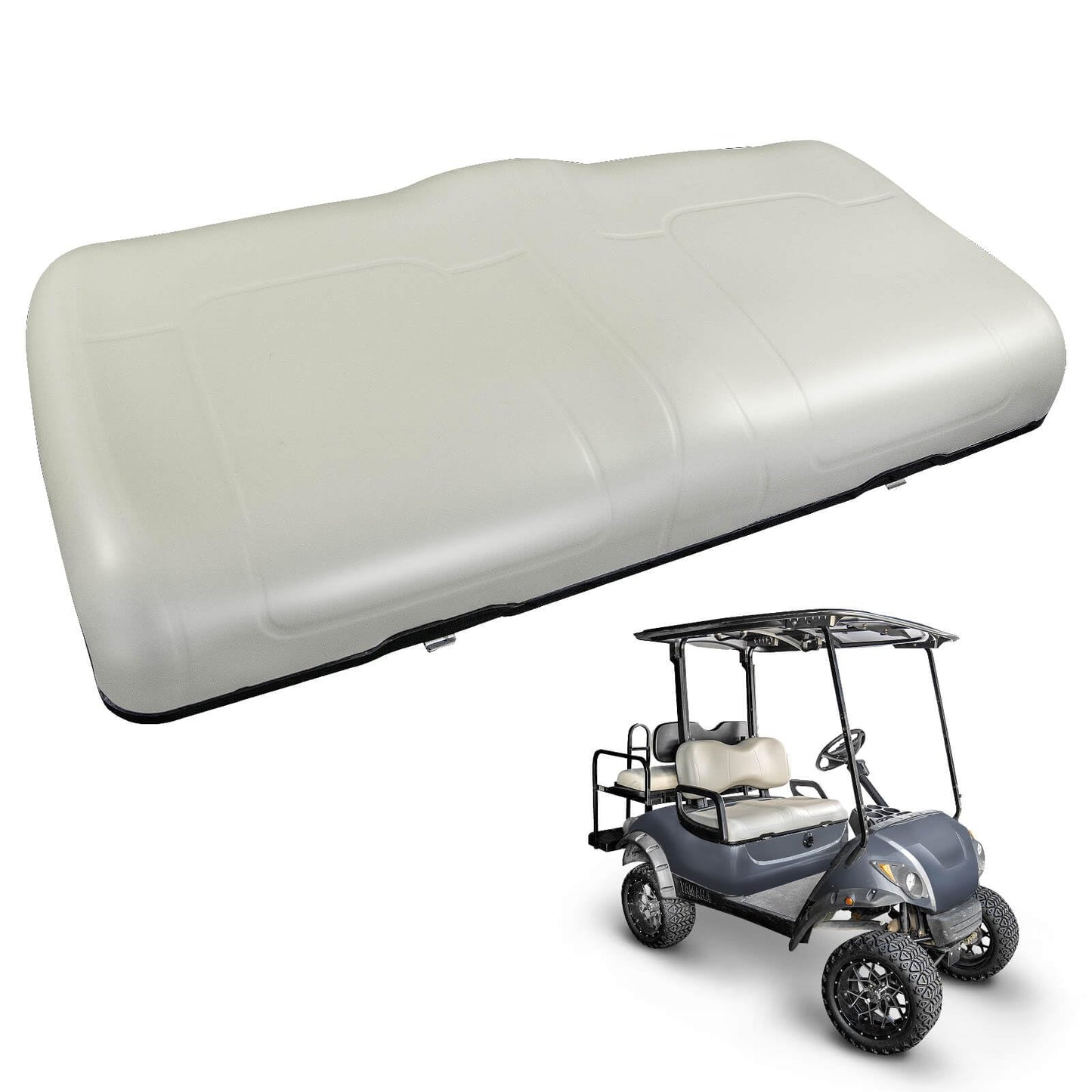 NOKINS Golf Cart Front Seat Bottom Cushion for Yamaha G29/Drive 2007-2016(Oyster Gray)