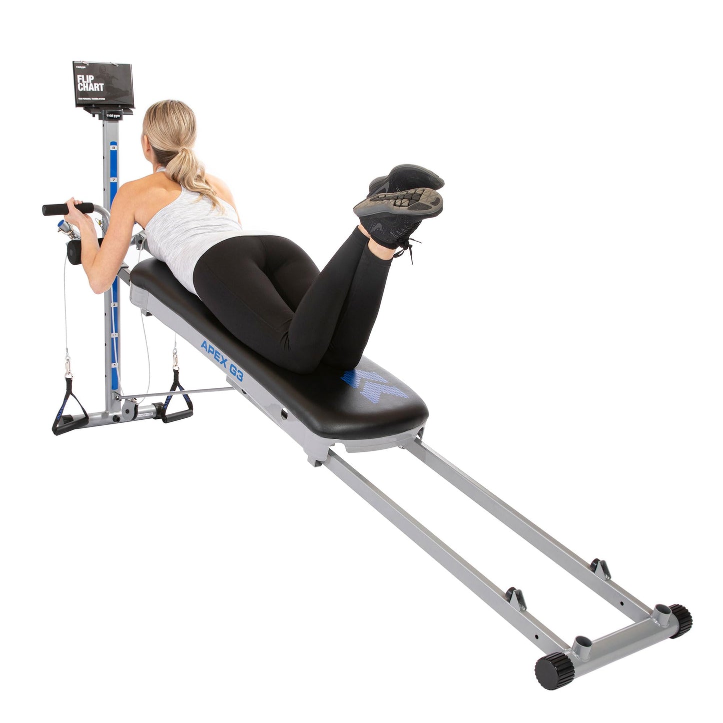 Total Gym Apex G3, Slim-Frame Incline Bodyweight Training Home Exercise Machine w/ 8 Levels of Resistance, Squat Stand, & Basic Accessory Set