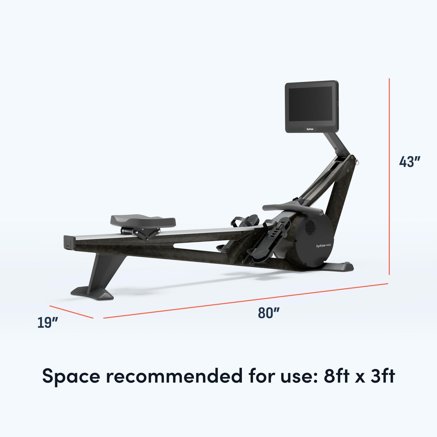 Hydrow Wave Rowing Machine for Home with Immersive 16'' HD Touchscreen - Live Row Machine Home Workout, Magnetic Drag Technology, 375 lb Weight Capacity Magnetic Rower - 30-Day Trial & 1-Year Warranty