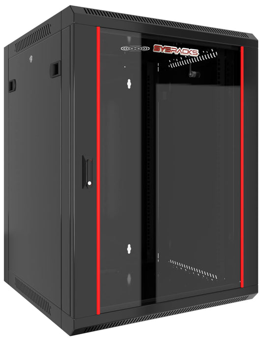 15U Wall Mount Server Rack Cabinet 24" Deep Network Cabinet