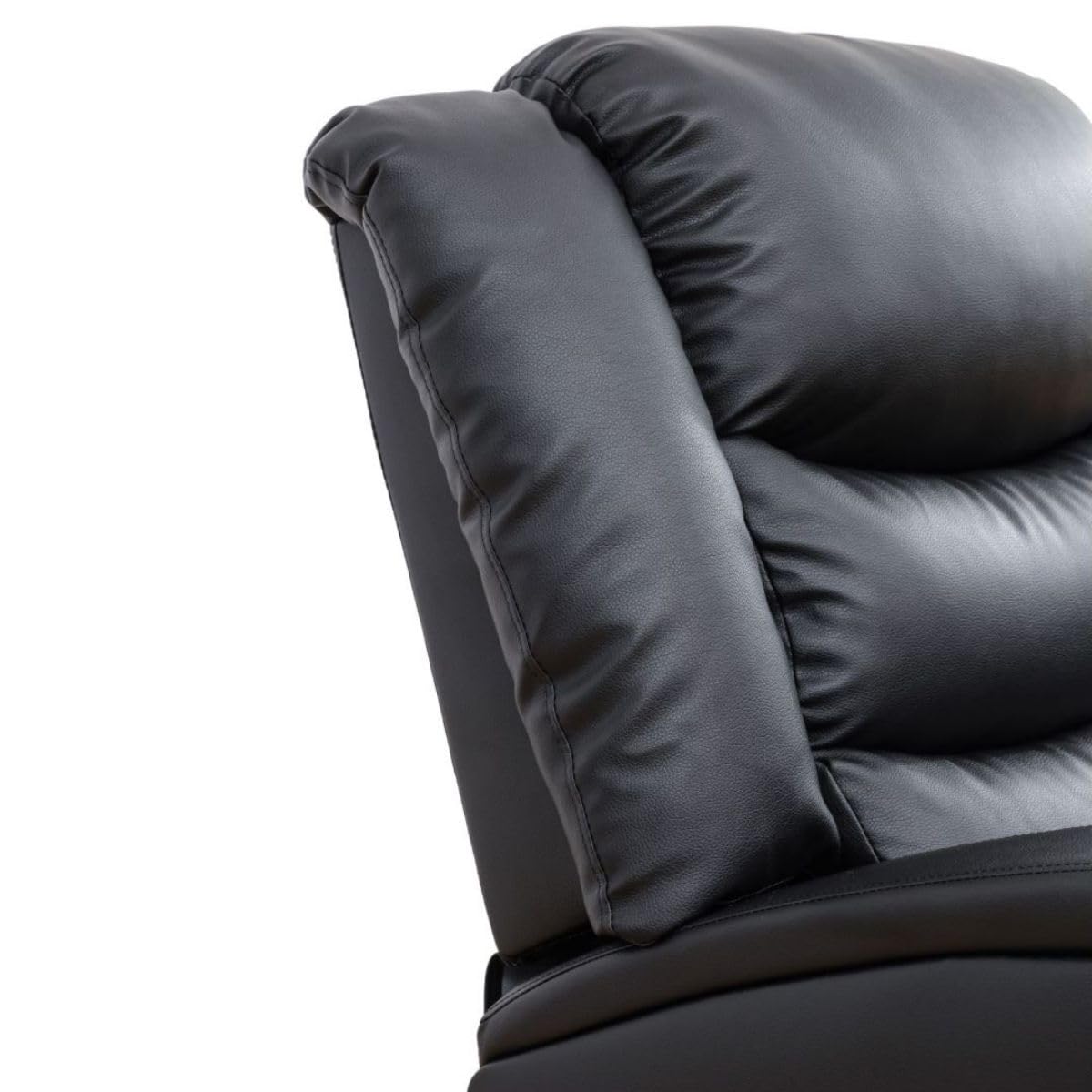 UOCFYK Oversized Luxury Lounge Faux Leather Recliner Chair Sofa for Adults Modern Comfy Comfy Lazy Reclining Couch Arm Chairs for Living Room/Small Space/Office/Theater Seating (Black, Sofa Recliner)