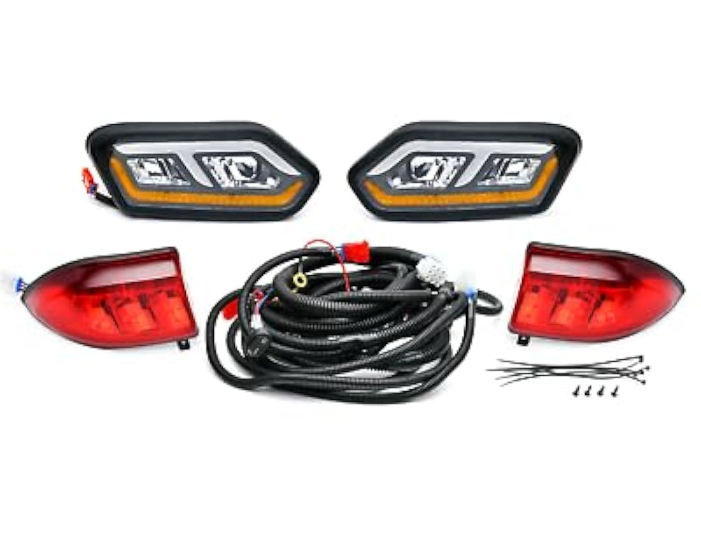 GTW Club Car Tempo Golf Cart LED Headlight & Taillight Kit | Automotive Style | Compatible with 2018-Up Models