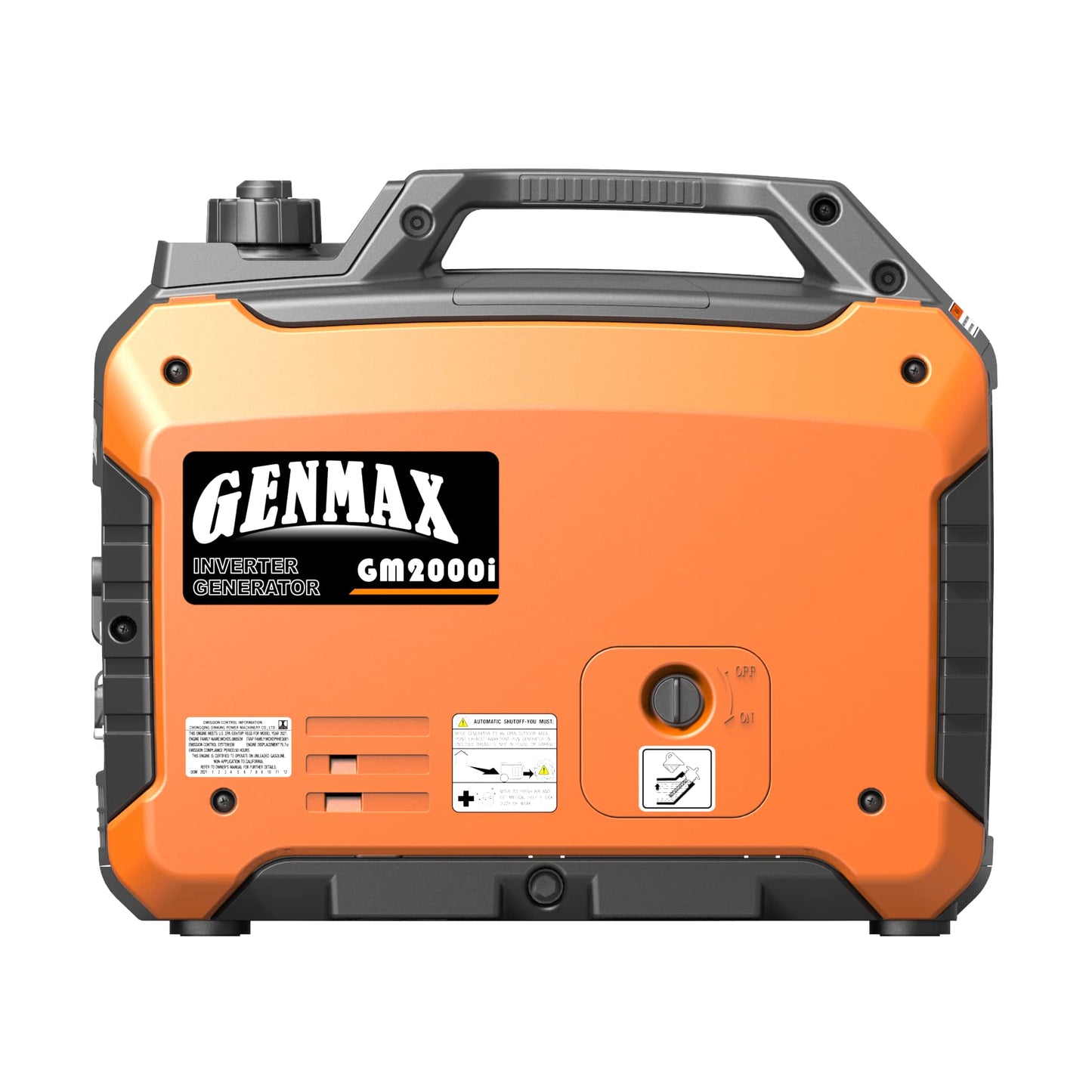 GENMAX Portable Generator, 2000W Ultra Quiet Gas Engine, EPA Compliant, Eco Mode Function, Ultra Light, Suitable for Backup Home and Camping(GM2000i)