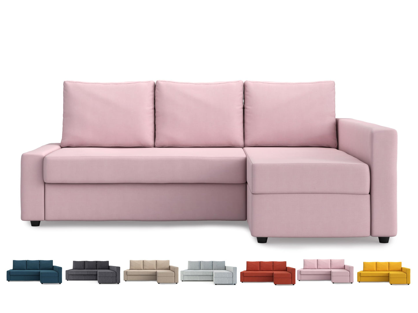 MASTERS OF COVERS Snug Fit Friheten Slipcover for The IKEA Friheten with Chaise Corner Cover, Sofa Bed Cover, Sectional Slipcover Replacement (Pink)（Cover Only！Not Sofa！）