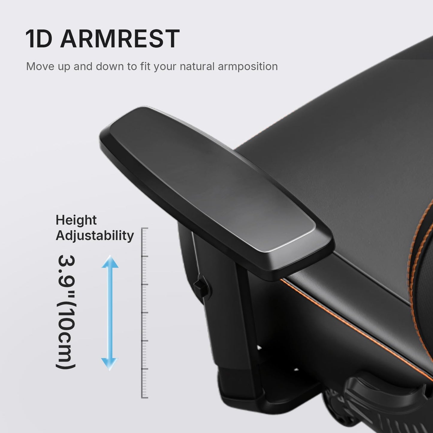 Anda Seat MANA Gaming Chair for Adults - Ergonomic Black Leather Game Chairs with Adjustable Armrest, Comfortable Office Chair with Lumbar Support, Heavy Duty Wide Computer Seat for Home & Work