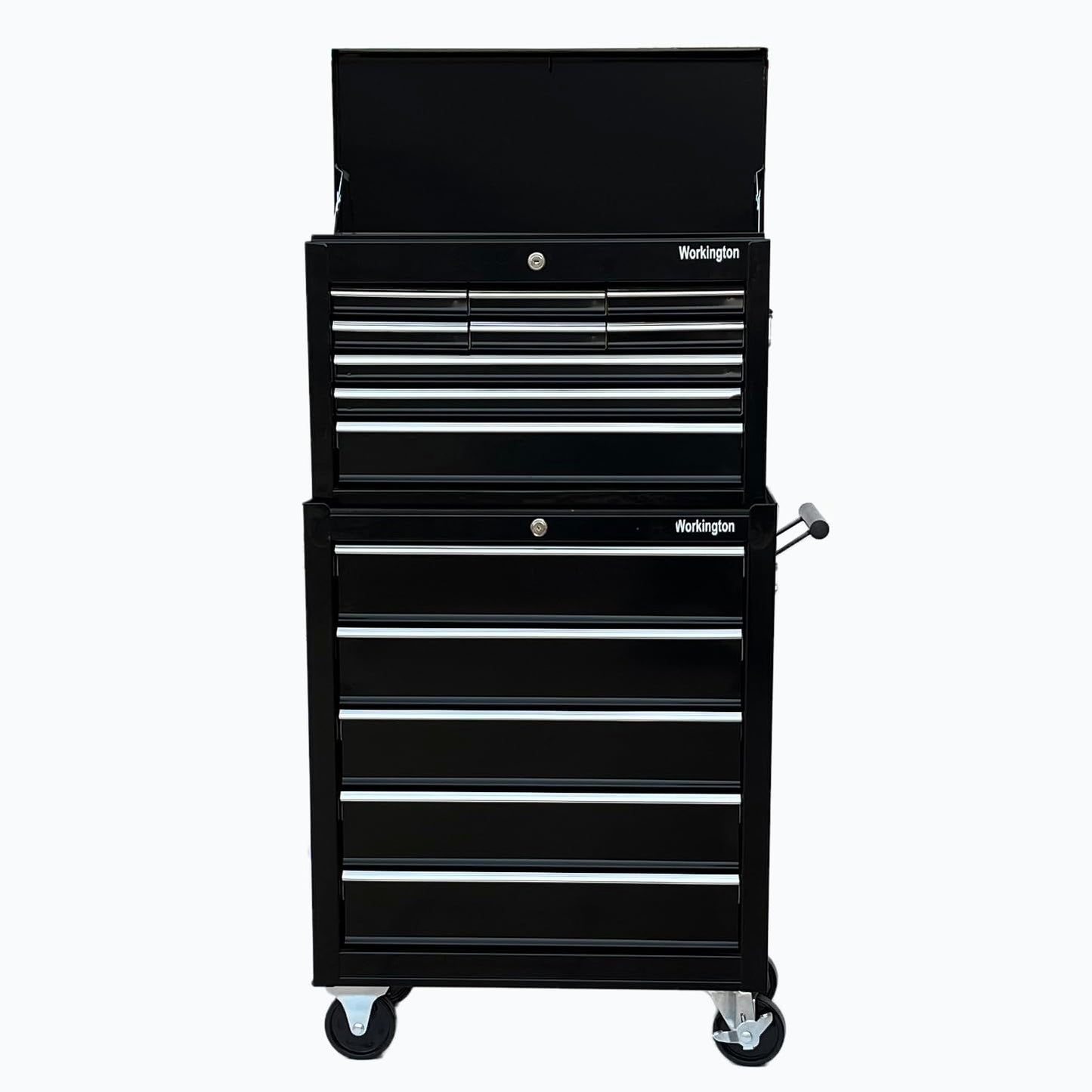 Workington Rolling Metal Tool Chest with 5 Drawers, 24" 5-Drawer Tool Chest Cabinet with Ball Bearing Drawer Slides, Steel Tool Storage Box Organizer 4101 Black