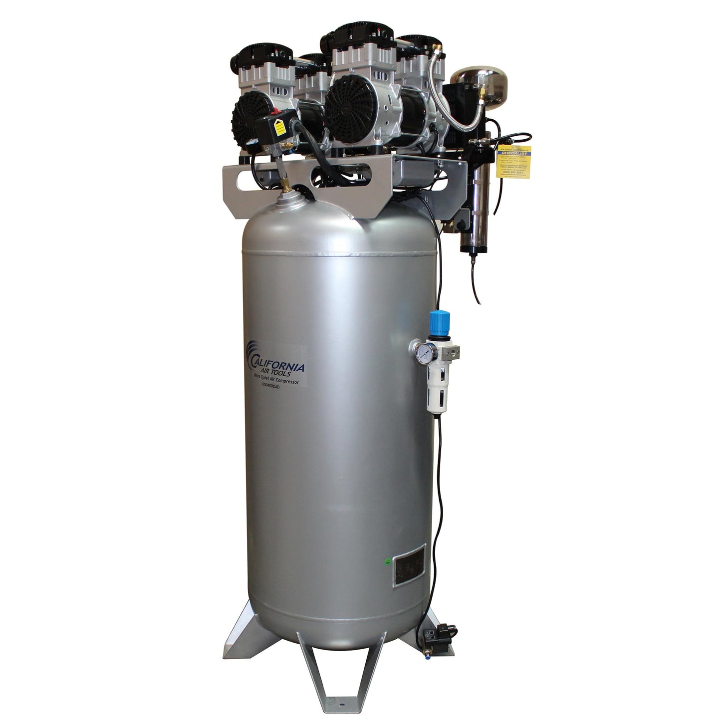 California Air Tools 60040DCAD 4.0 HP Ultra Quiet and Oil-Free Air Compressor, 60 Gallon Steel Tank, 75 dBA Noise Level, with Air Drying System and Auto Drain