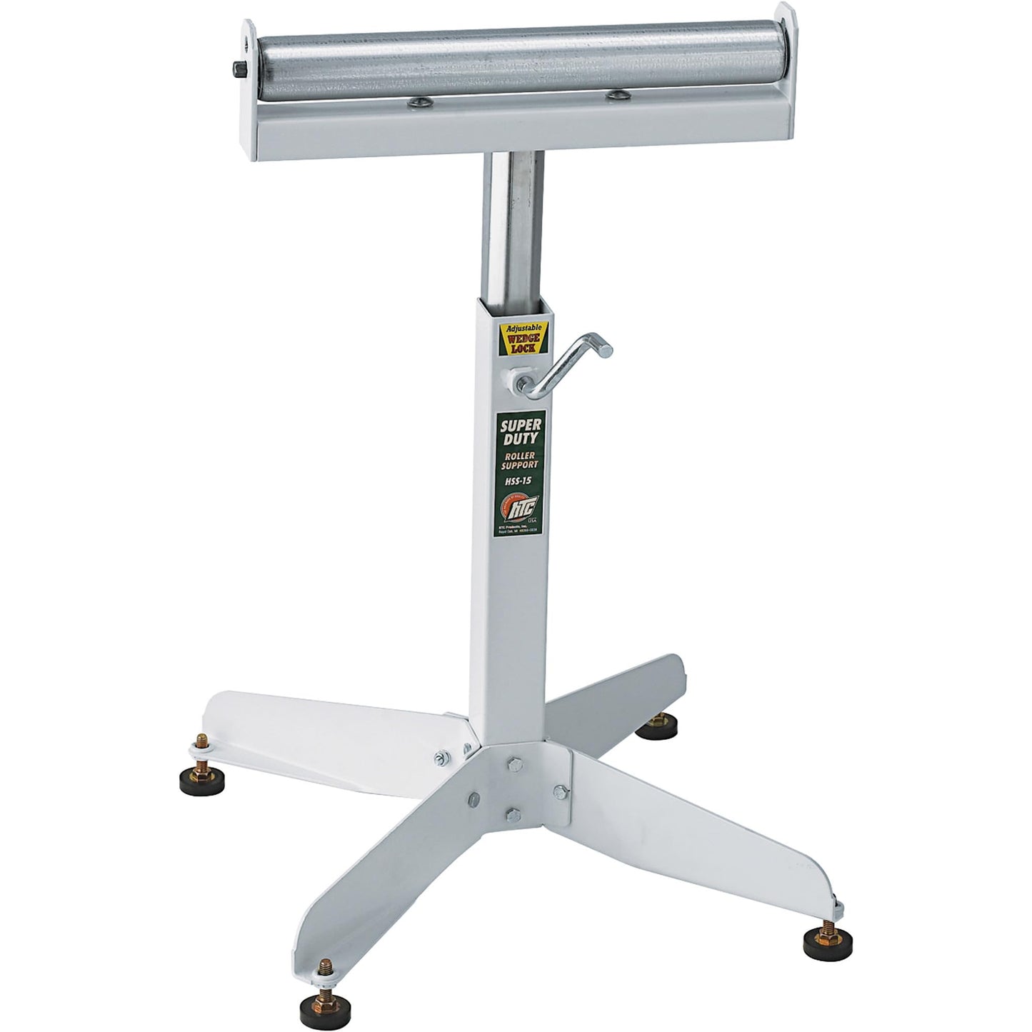 HTC HSS-15 Super Duty Adjustable 22-Inch to 32-Inch Tall Pedestal Roller Stand with 16-Inch Ball Bearing Roller, 500 Lbs. Material support, White