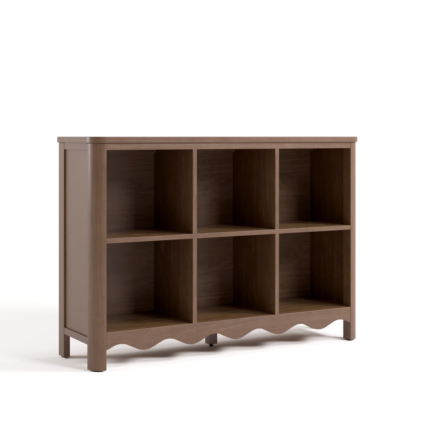 Storkcraft Casablanca 6 Cube Organizer Bookcase – GREENGUARD Gold Certified, Montessori Bookshelf & Toy Storage for Kids, Solid Wood Cubby for Nursery, Kids Bedroom or Playroom (Hazelnut)