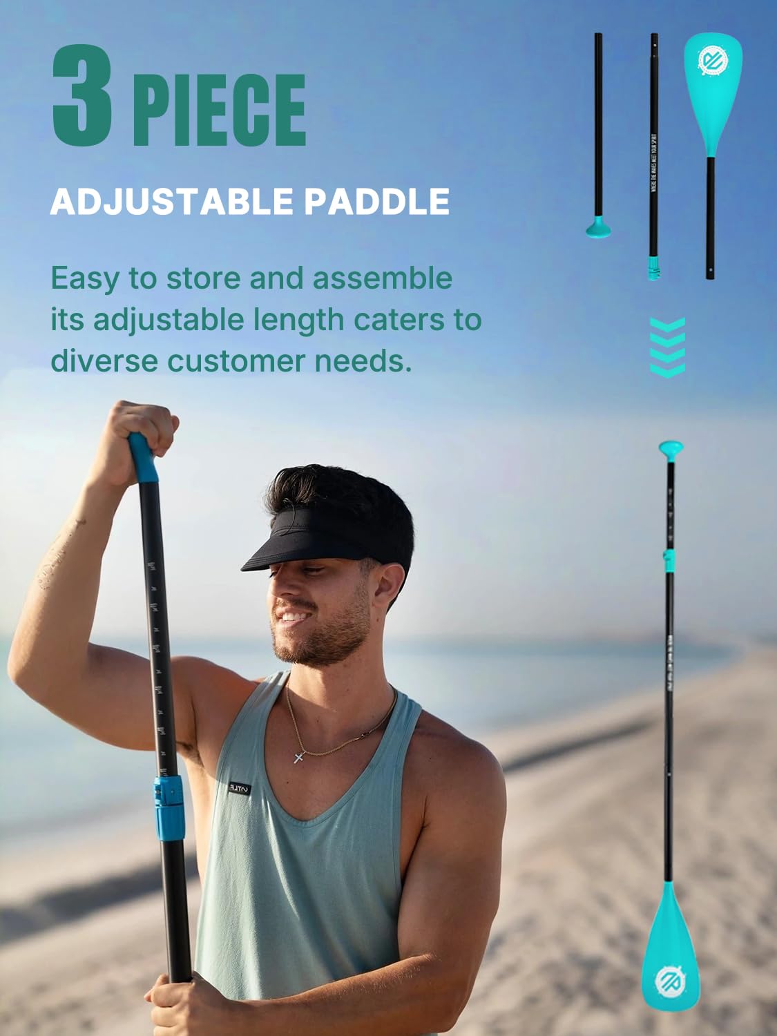 Niphean Inflatable Stand Up Paddle Board with SUP Accessories, Anti-Slip EVA Deck, 10'6'' Inflatable Paddle Boards for Adults & Youth of All Skill Levels