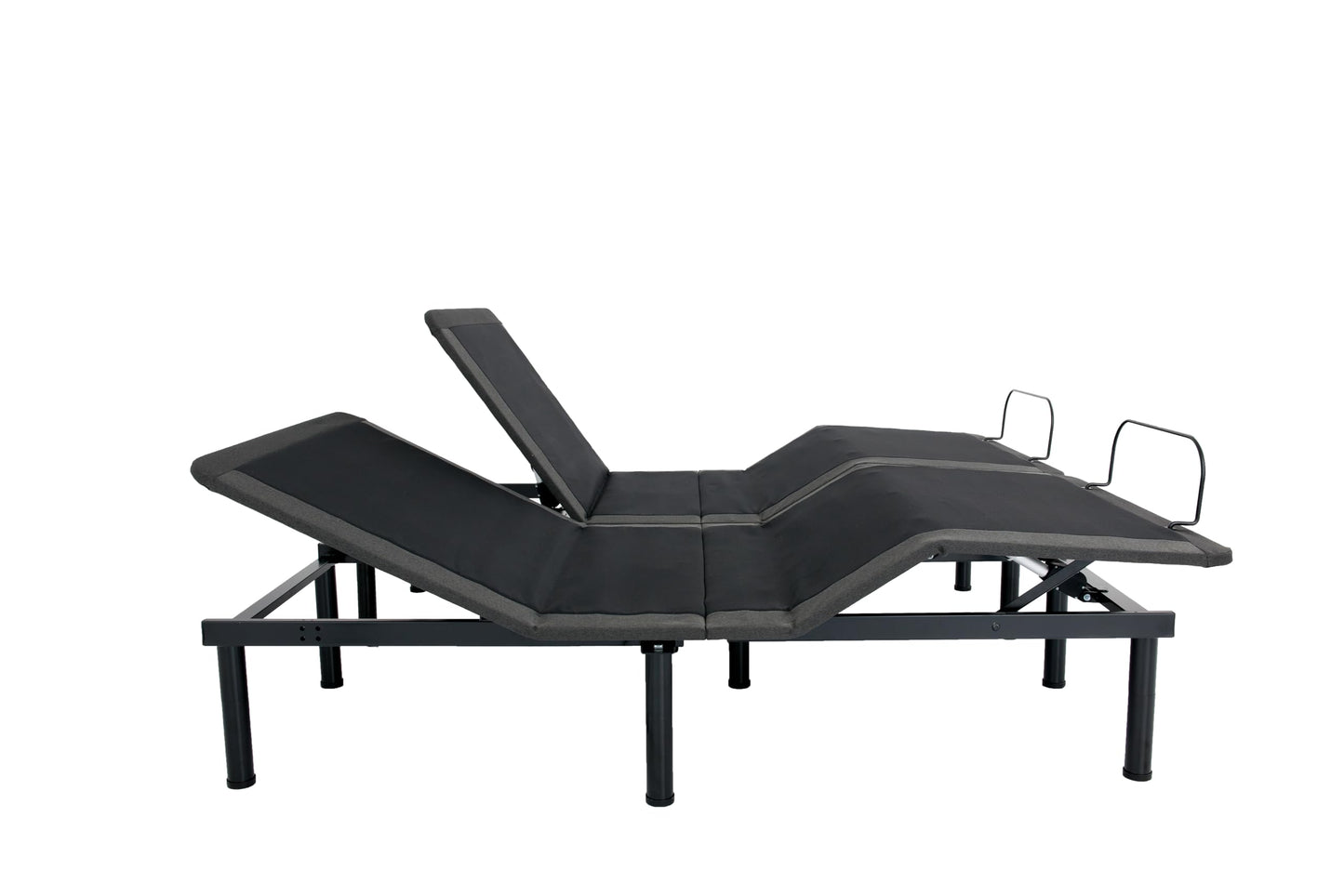 Bridgevine Home Split Flex Adjustable Bed Base Frame, Individual Head and Foot Incline on Either Side, Wireless Remote and Voice-Activated Controls, Split Top King Size