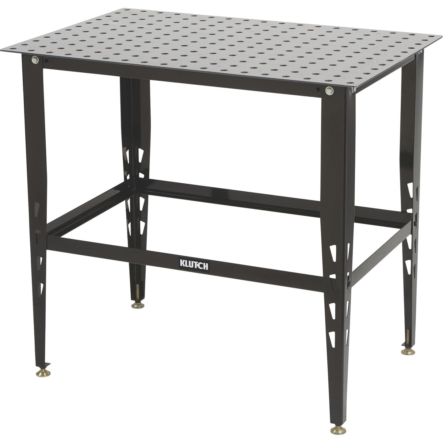 Klutch Steel Welding Table with 24-Piece Fit-Up Tool Kit, 600 Lb Capacity, 36 in. L x 24 in. W x 33-1/4 in. H, 16mm Fixture Holes, Stand Alone or Benchtop Welding Fabrication Table