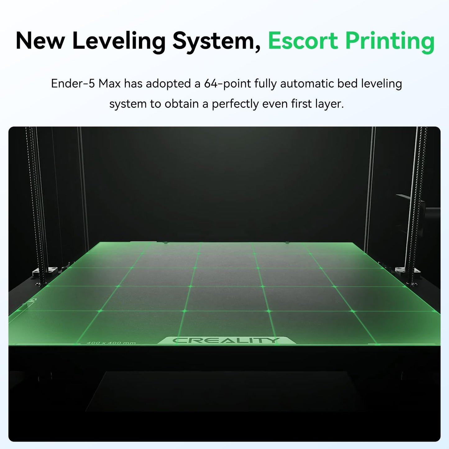Creality Ender 5 Max 3D Printer, 3D Printing Machine with 700mm/s High-Speed Printing, 400 * 400 * 400 Large Print Area, 64-Point Auto Leveling 300℃ High Temp Precise Linear Rail