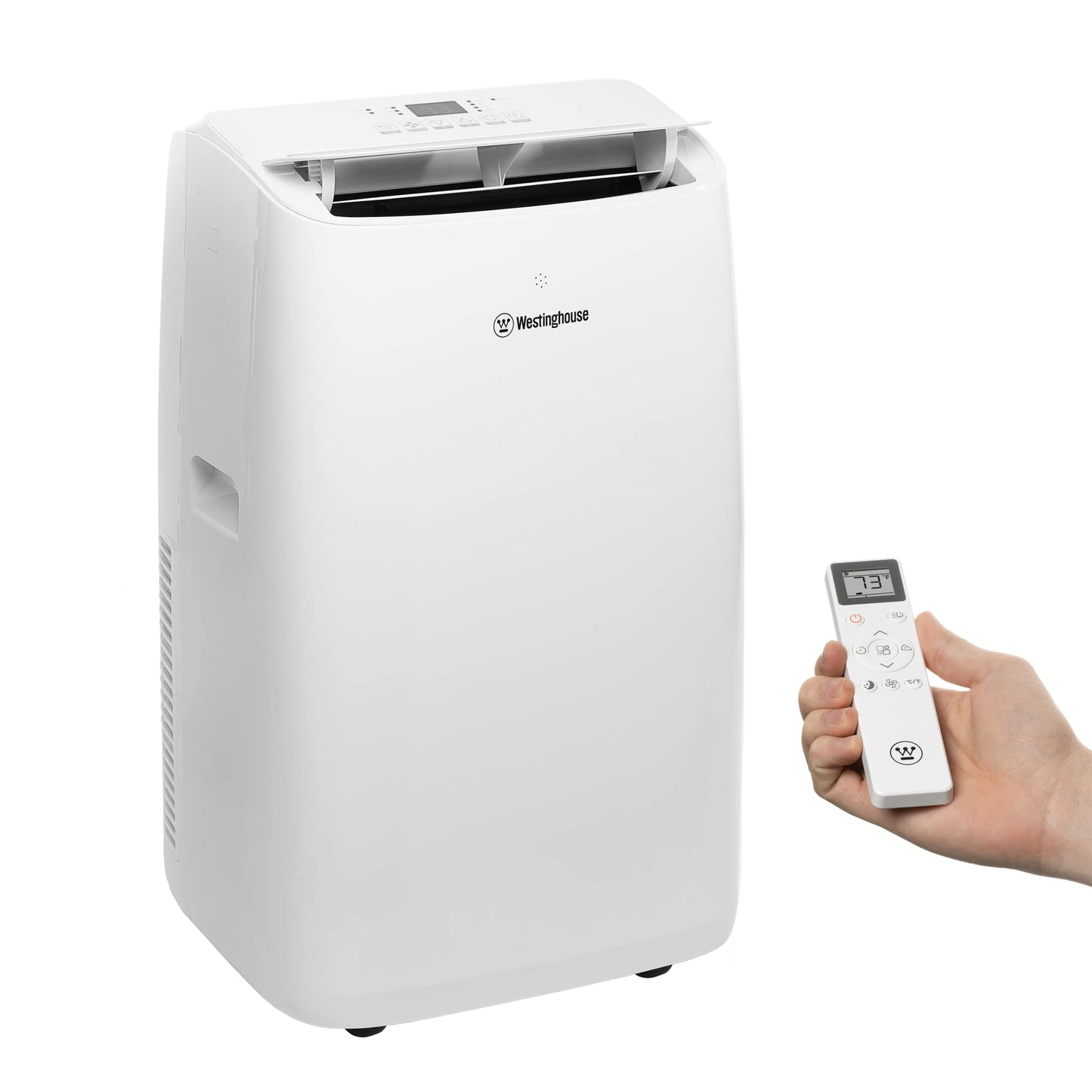 Westinghouse 14,000 BTU Air Conditioner Portable For Rooms Up To 700 Square Feet, Portable AC with Home Dehumidifier, Smart App, 3-Speed Fan, Programmable Timer, Remote Control, Window Kit, White