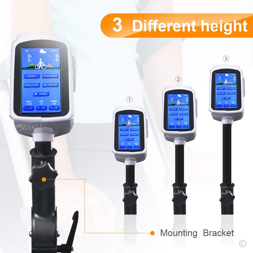 Electronic Physical Therapy Rehab Bike Trainer Exerciser Cycle Arm Leg Pedal Exerciser Bike Health Recovery Pedal Exerciser with 7 inch Display Touchscreen for Handicap, Disabled and Stroke Survivor