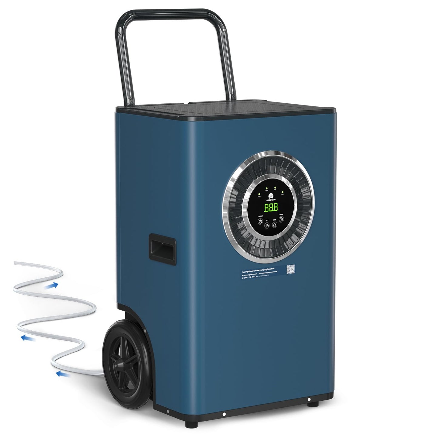 ARGENDON 170 Pints LGR Commercial Dehumidifier with Pump and Drain Hose for Large Spaces up to 2100 sq.ft, Basement Dehumidifiers for Water Damage Restoration, Industry Use, 5-Years Warranty