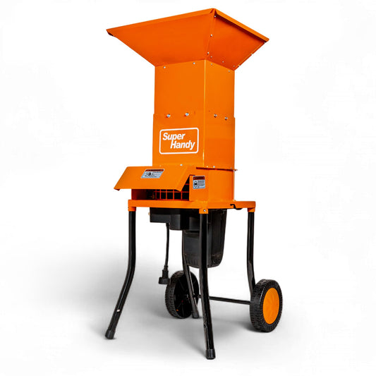 SuperHandy Electric Leaf Mulcher Shredder - Steel Construction, 15-AMP 120V AC Motor, 11" Cutting Blades - .5" Capacity for Leaves, Grass & Yard Clippings