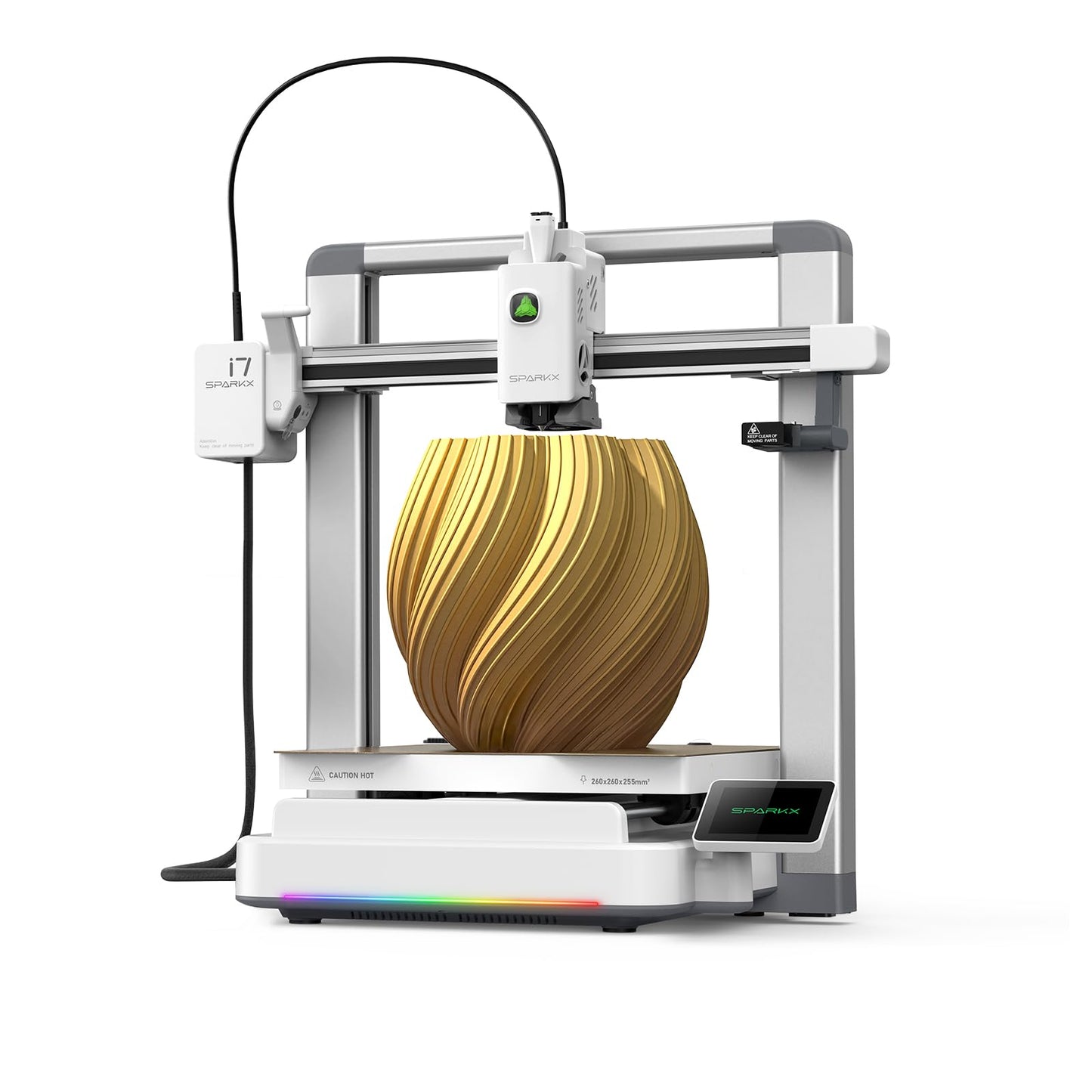 Creality SPARKX i7 3D Printer with AI Camera Monitoring, Auto Leveling, Quiet High-Speed Desktop Printing, Easy Setup, Direct Drive Extruder, WiFi Connectivity, 260×260×255mm Build Volume