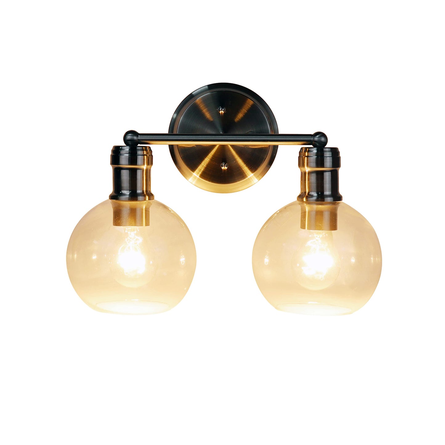 Chloe Lighting OXA 2 Light Vanity Bath Light 14in Wide Brushed Nickel Glass CH6S001BN14-BL2