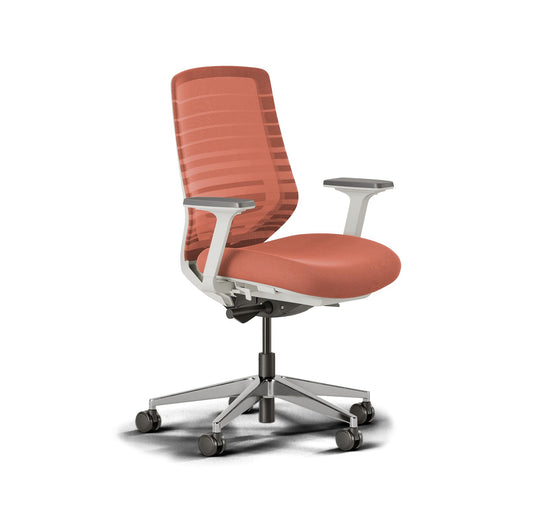 Branch Ergonomic Chair - A Versatile Desk Chair with Adjustable Lumbar Support, Breathable Mesh Backrest, and Smooth Wheels - Experience Optimal Comfort and Support - Poppy
