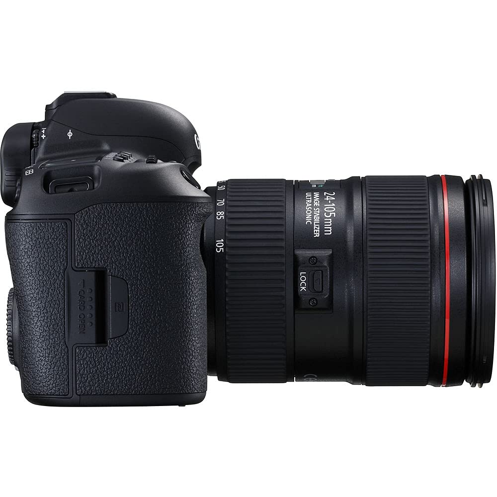 Canon EOS 5D Mark IV DSLR Camera with EF 24-105mm f/4L is II USM Lens | Full-Frame 30.4MP, 4K Video, Dual Pixel CMOS AF | Professional Photography Kit (1483C010) + Canon Shoulder Bag + 64GB Card