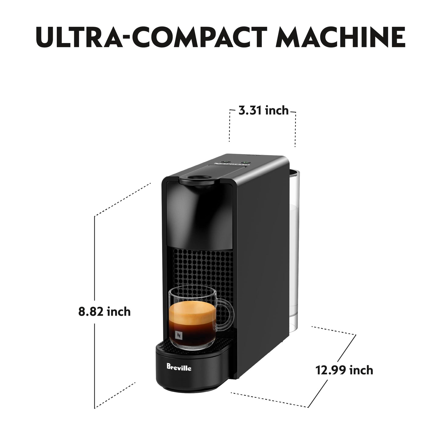 Nespresso Essenza Mini Espresso Machine by Breville, Piano Black