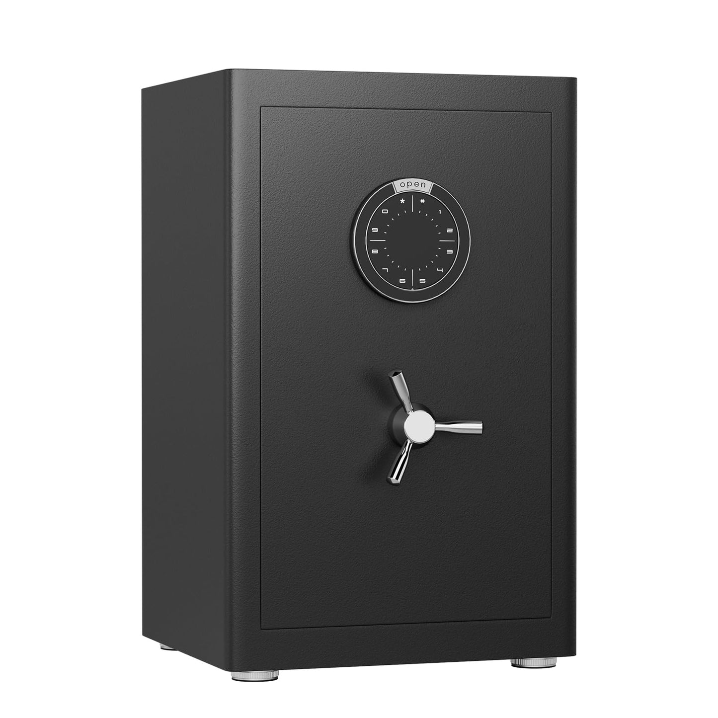Kavey Safe Box, 23.62" Large Home Safe with Fireproof Waterproof Bag, Heavy Duty Security Safe with Backlit Touch Screen Keypad, 2 Adjustable Shelves, Leather Interior for Documents Home Office Hotel