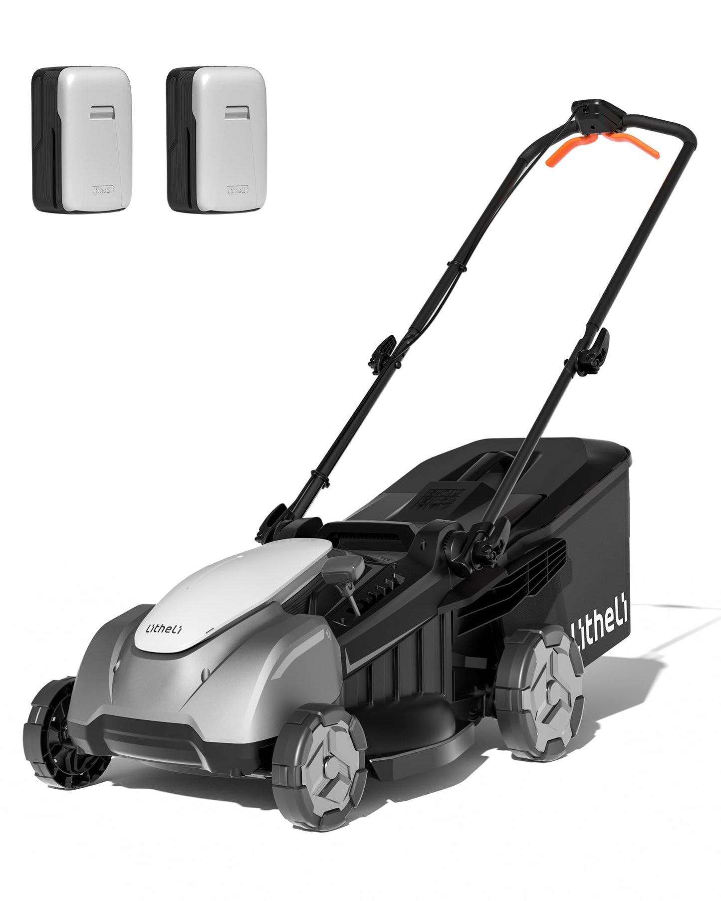 Litheli 18-inch 40V Brushless Lawn Mower for Garden Yards, Lightweight Cordless Lawn Mower Battery Powered with 6-Position Height Adjustment, 2x5.0Ah Battery Included