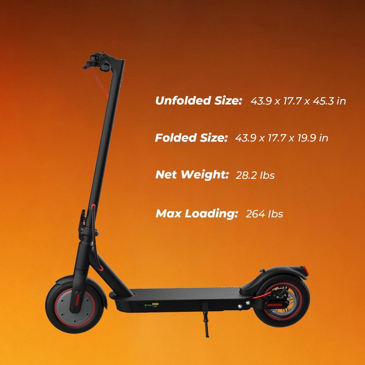 Fcgeoi Electric Scooter, 1000W/500W Powerful Motor, 28/21 Mile Range, 25/21/18 MPH Speed, 10" /8.5" Tire, Foldable Lightweight, App Control EScooter, Commuting Electric Scooter for Adults, Black Max