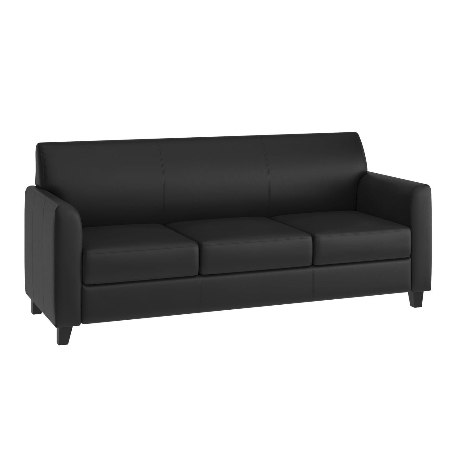 Flash Furniture HERCULES Diplomat Series Black LeatherSoft Sofa