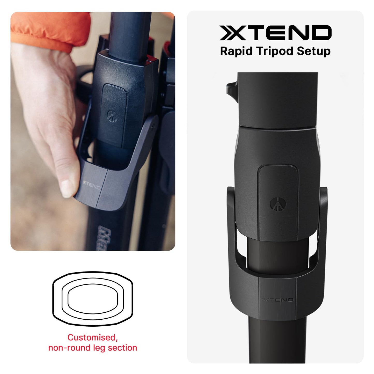Manfrotto ONE Photo, Aluminum Tripod, 26.4 lbs Load, 90° Horizontal Column, XTEND Legs Fast Setup, Sliding Center Column, Modular Feet, Professional Photo Tripod for DSLR & Mirrorless Cameras