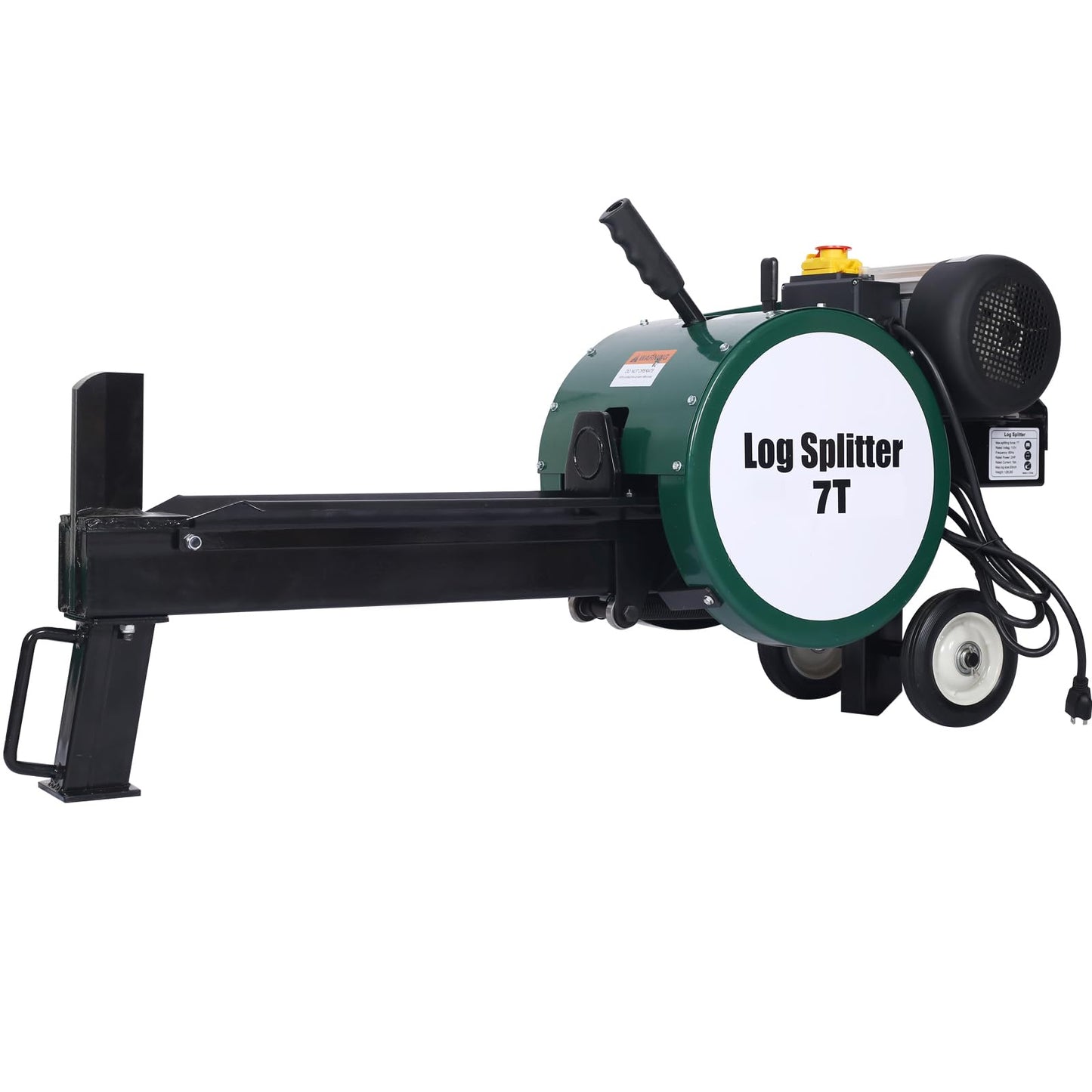 EscoSunshine Electric Log Splitter 7 Ton, Double Flywheel Electric Log Splitter, Wood Splitter Electric Powered 16A 2Hp, Electric Firewood Splitting Machine Horizontal with Mobile Wheels