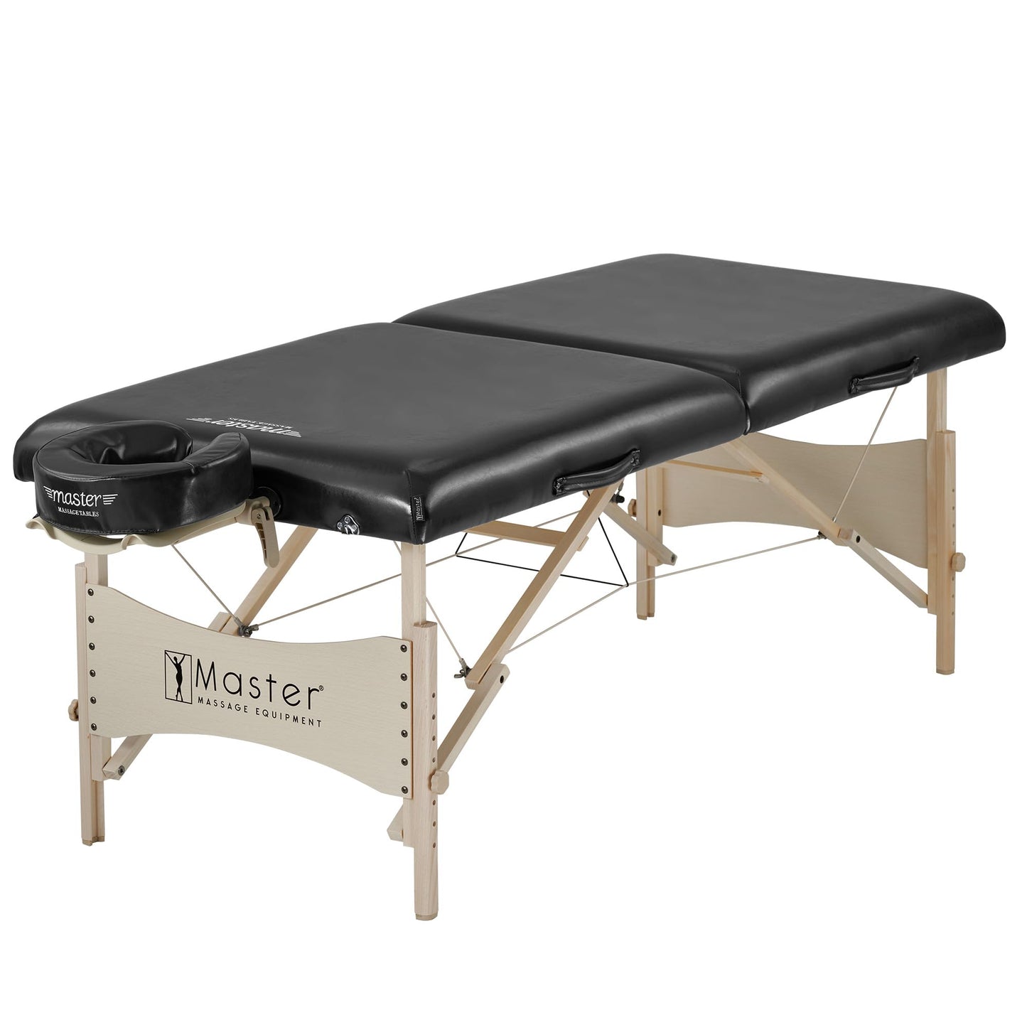 Master Massage 30" Balboa Portable Massage and Exercise Table Beauty Bed in Black Luster with Ambient Lighting System