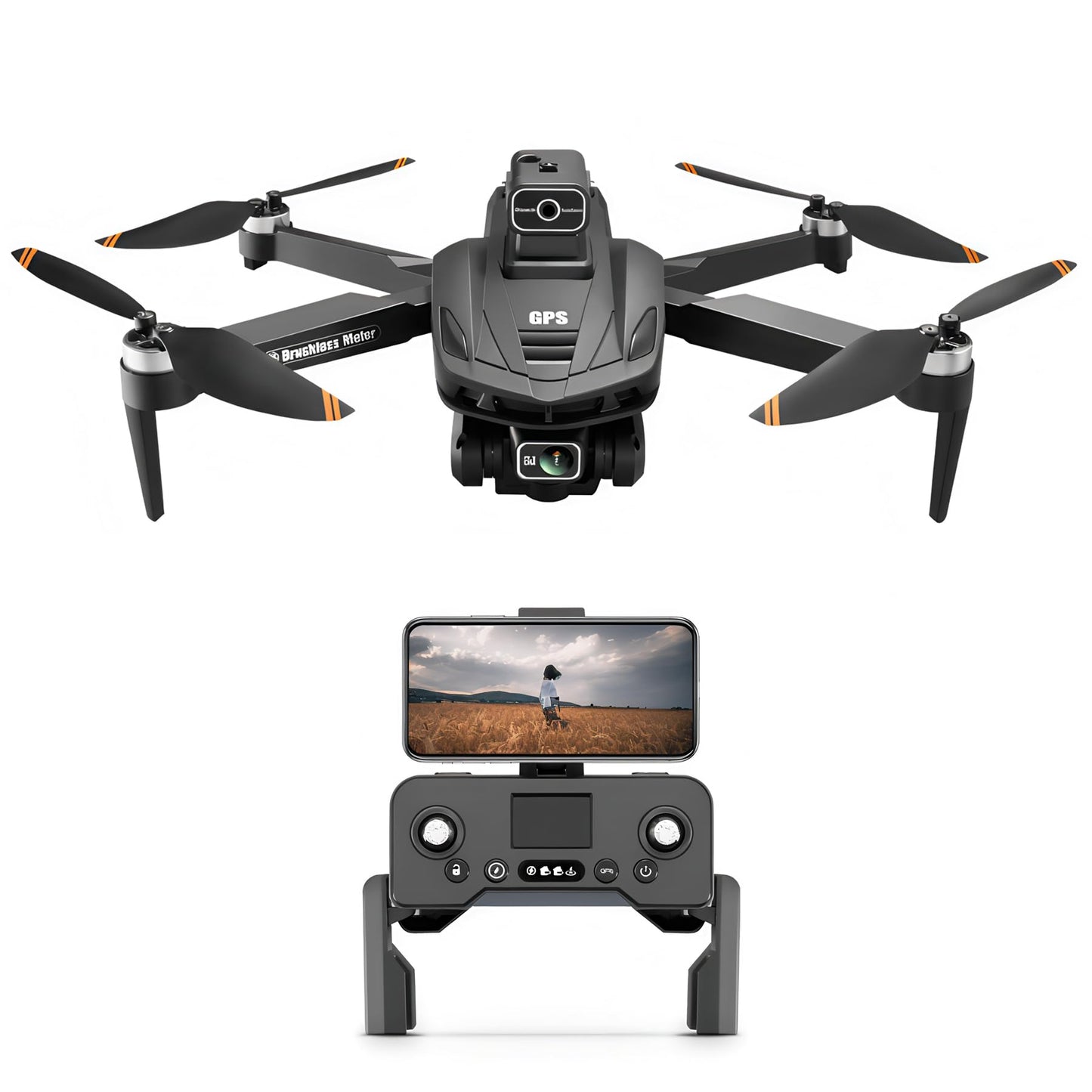 RAIGNV V168 4K UHD Drone with GPS Return, 90° Adjustable Camera, 5G HD Transmission, 30 Min Flight, 3000M Range, Obstacle Avoidance, Brushless Motor, Follow Me & Waypoint Fly