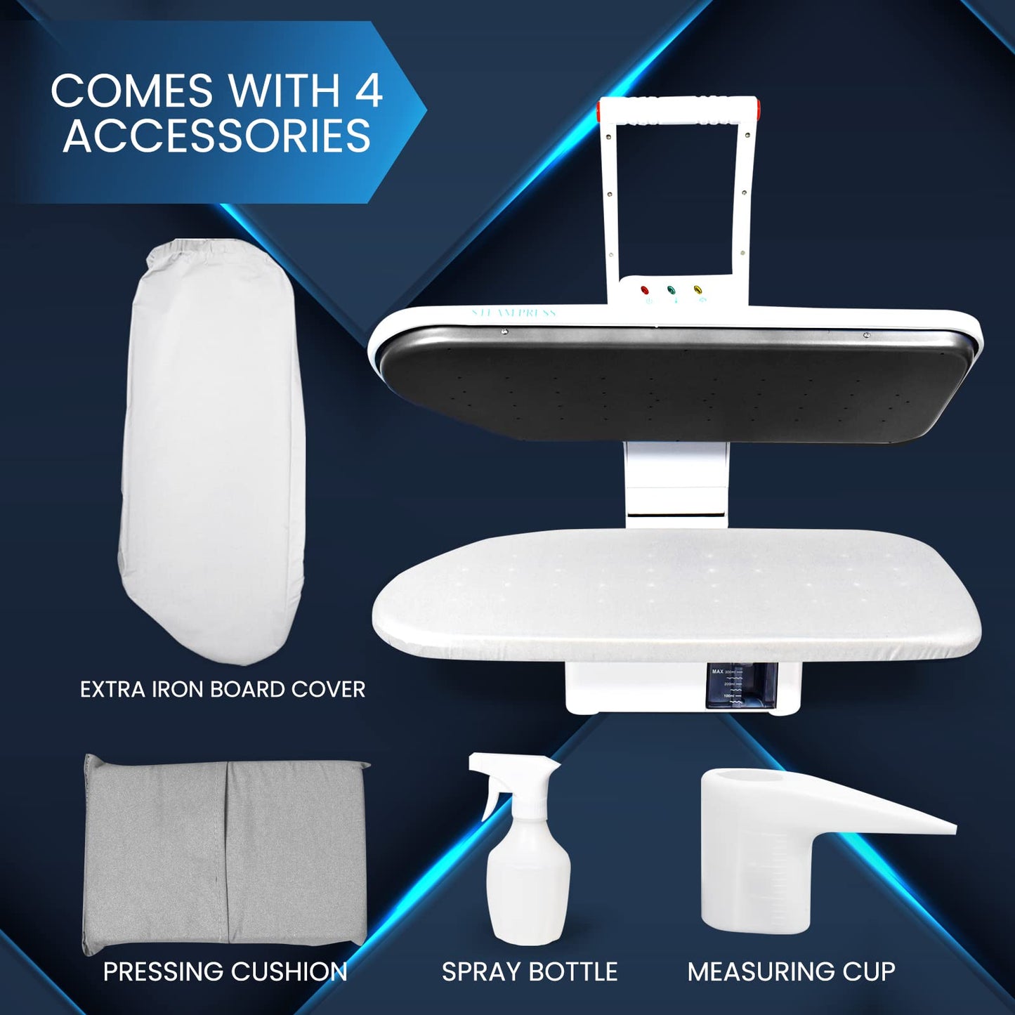 Speedypress Ironing Steam Press - 22 Inch Clothes Press Machine for Home - 5 Temperature Settings for All Fabrics and Steam Burst Function for Perfect Ironing