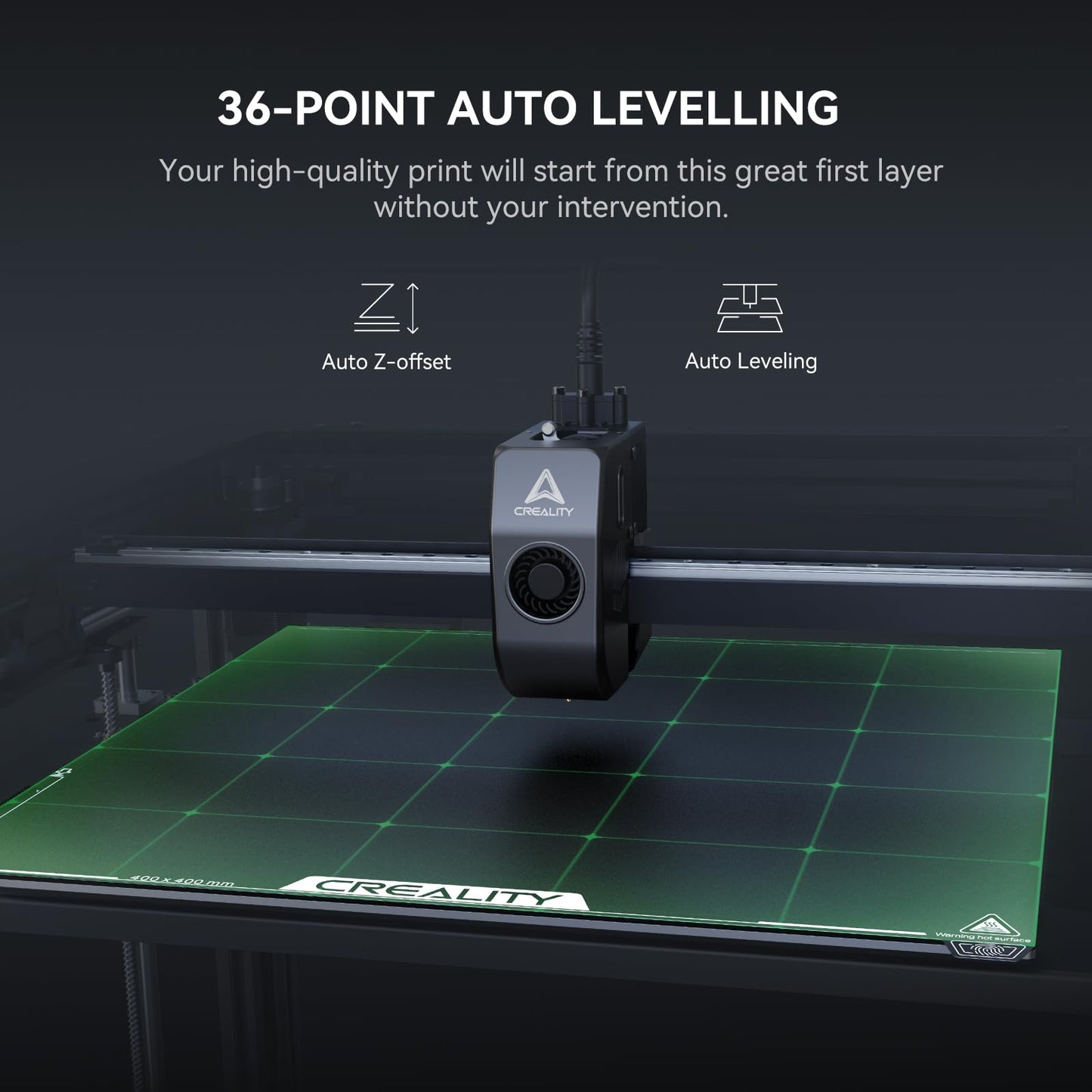 Creality Ender 5 Max 3D Printer 400×400×400mm Large Build Volume, 700mm/s Fast Printing Speed, 64-Point Auto Leveling, All-Metal Frame & Dual Gear Extruder, Multi-Printer Control Over WLAN