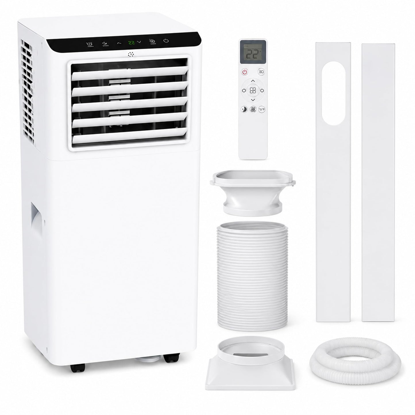 GarveeLife Portable Air Conditioner,8,000 BTU for Rooms up to 350 Sq.Ft., Smart Compact AC Unit with Cooling, Dehumidifier, Fan, Remote Control and Window Kit, White