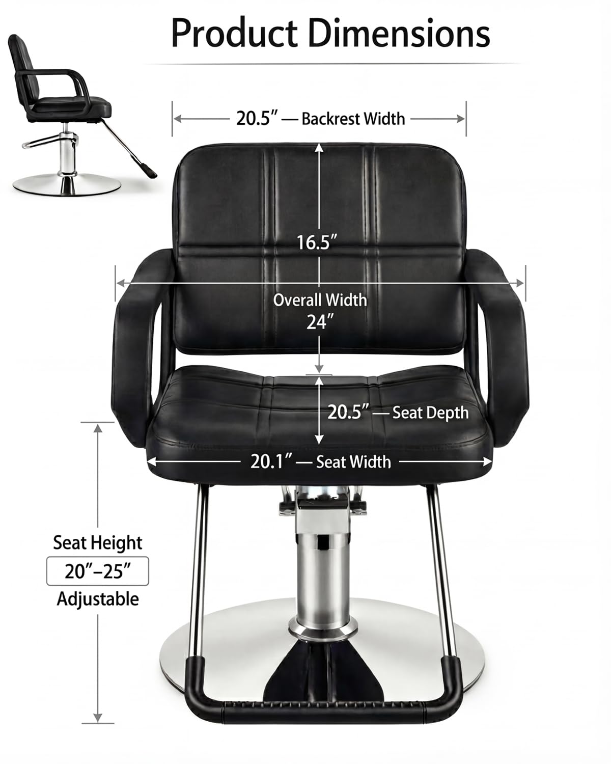 Artist hand Hydraulic Barber Chair Salon Chair for Hair Stylist