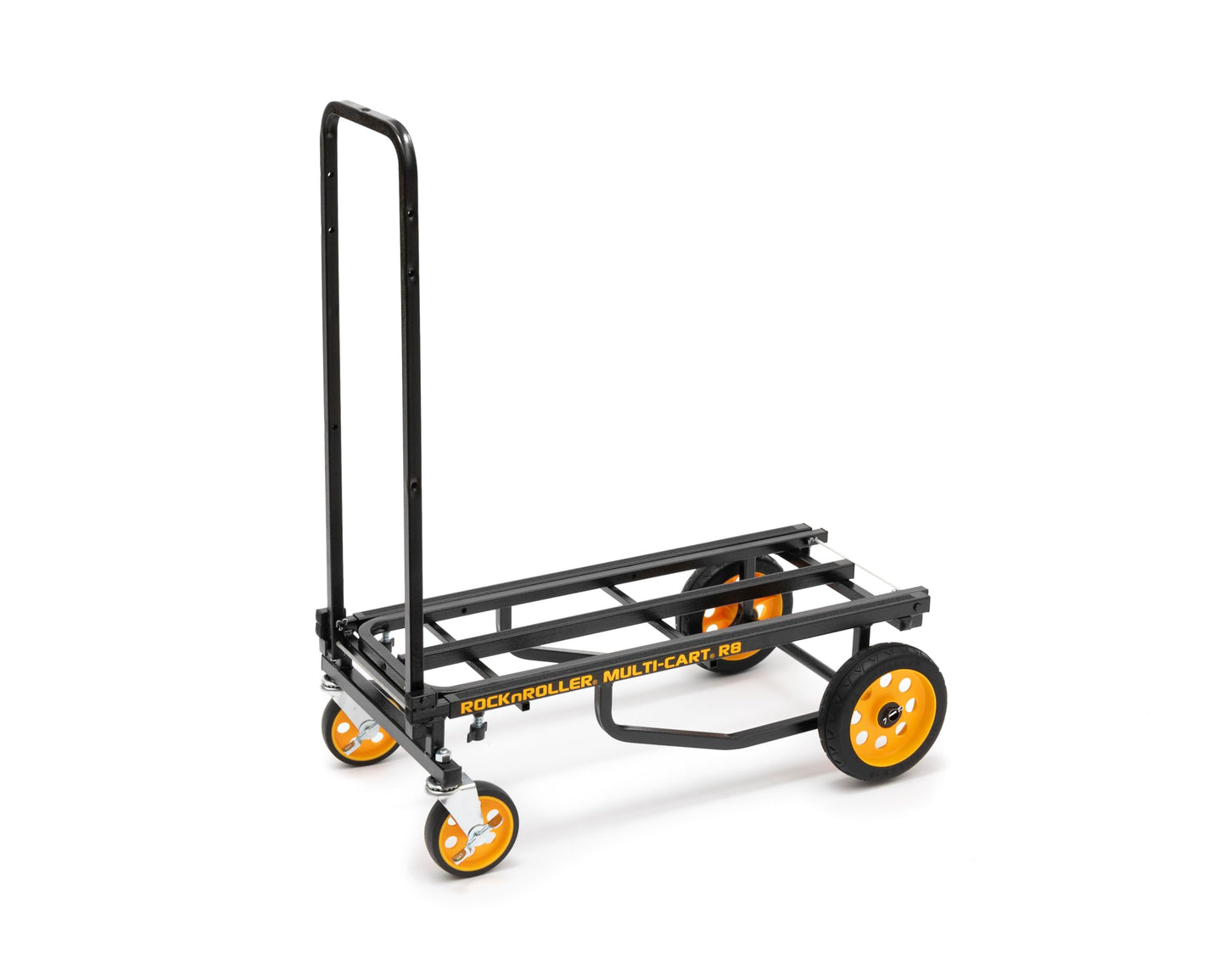Rock-N-Roller R8RT (Mid) 8-in-1 Folding Multi-Cart/Hand Truck/Dolly/Platform Cart/34" to 52" Telescoping Frame/500 lbs. Frame Capacity, Black