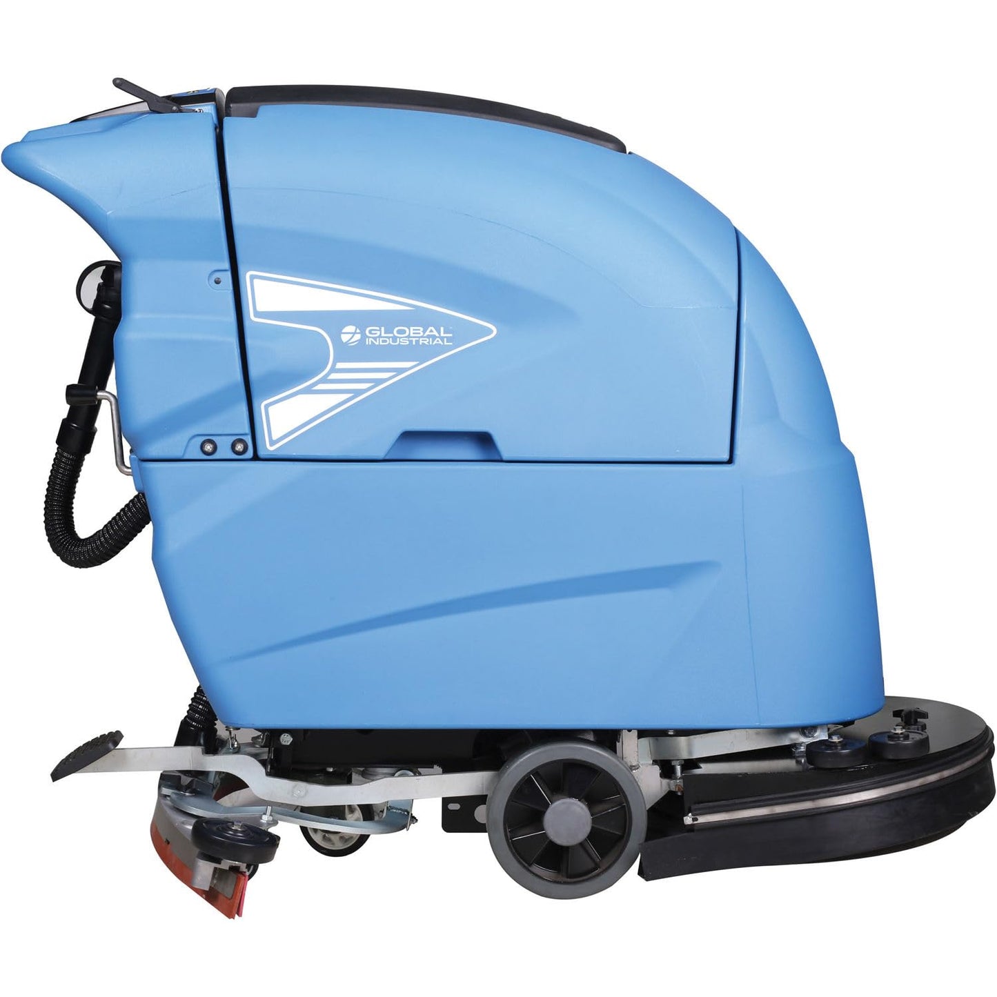 Global Industrial Commercial & Industrial Auto Walk-Behind Floor Scrubber, 20" Cleaning Path, Battery Powered, 15 Gallon Solution Tank, 17 Gallon Recovery Tank