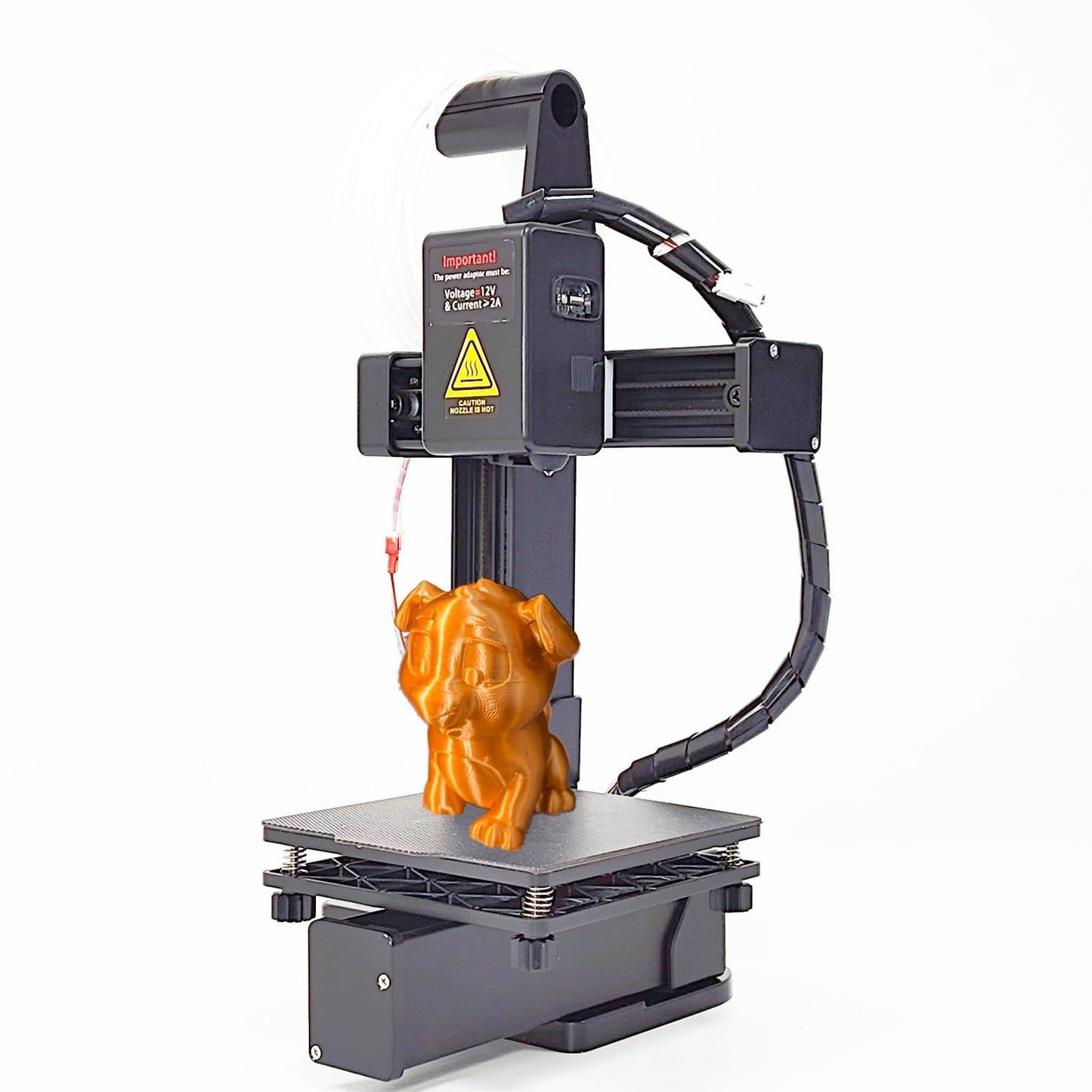 3D Printer, Small 3D Printer for Beginner, 40mm / s High Speed Printing, 180°C Rapid Heating and Printing, Printer with Nozzle, Print Size 100 x 100 x 100mm, Easy to Operate (US