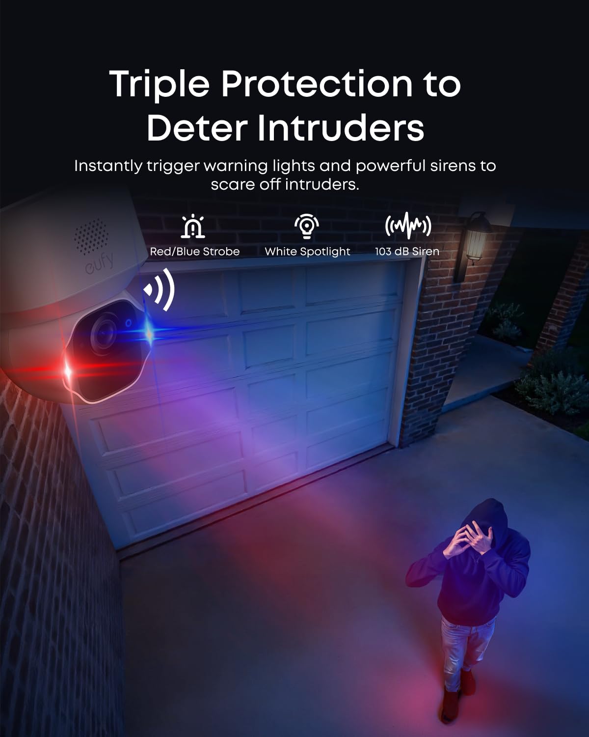 eufy Security SoloCam E42 4-Cam Kit, 4K Security Camera Wireless Outdoor, Solar Powered, AI Motion Tracking, Strobe Light, Pan & Tilt, Facial Recognition, Built-in Local Storage (Up to 16TB)